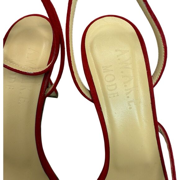 A.W.A.K.E. MODE Delta Leather Sandal In Red Size 40 - Picture 6 of 14